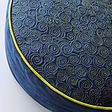 Úžitkový textil - Sedák v temně modré - 4809452_