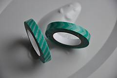 Papier - washi paska slim deep green stripe - 4815296_
