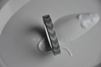 Papier - washi paska slim grey cik cak - 4814305_