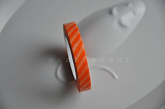 Papier - washi paska slim orange stripes - 4814361_