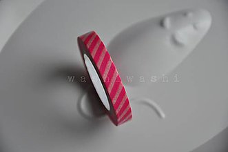 Papier - washi paska slim pink stripe - 4814597_