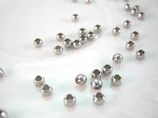 Korálky - Korálka 3x2,5 mm /M4528/ - chir.oceľ 316L - 4816304_