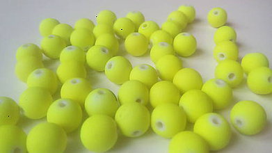 Korálky - Korálka neonovo žltá 10 mm - 4819498_