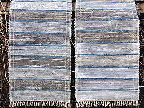 Úžitkový textil - Ručne tkané koberce jeans/SET - 4823500_