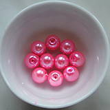 Korálky - Voskované perly 8mm-10ks (ružová) - 4826684_