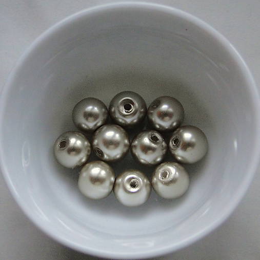 Voskované perly 8mm-10ks (béžová)