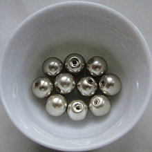Korálky - Voskované perly 8mm-10ks (béžová) - 4826668_