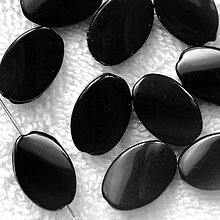 Korálky - COLOR plast 12x17mm-10ks (čierna) - 4826755_