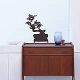 Dekorácie - Bonsai jednofarebná dekoratívna nálepka do interiéru - 4833743_