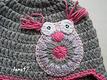 Detské čiapky - Zimná verzia sovičkovej čiapočky - 4836979_