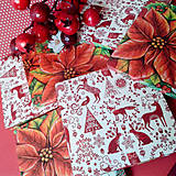 Úžitkový textil - Obojstranné vianočné podšálky - 4837747_