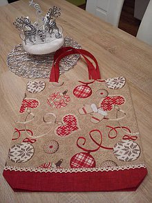 Nákupné tašky - Vianočná nákupka... - 4849732_