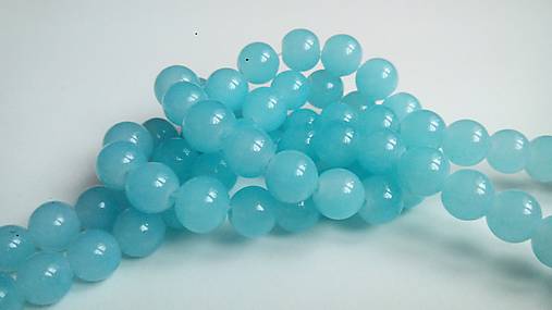  - Korálky sklenené modré 10 mm - 4847267_