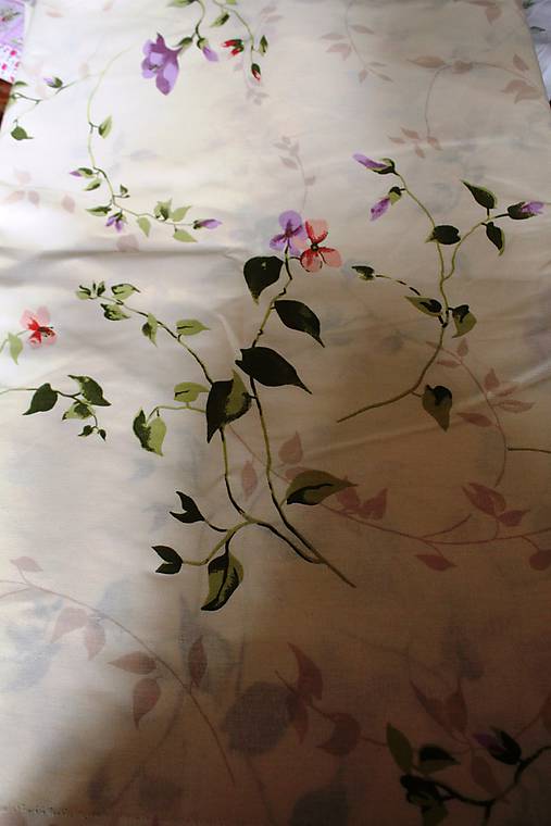 Textil - Kvety na maslovom podklade - 4855172_