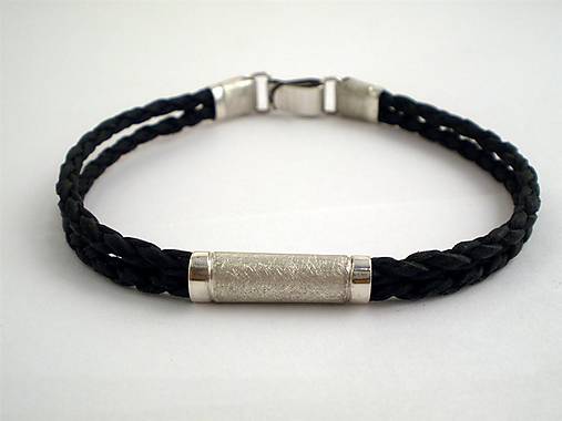 Pánske šperky -  strieborný, plochý, elegantný   - 4856288_