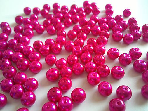  - Perličky sklenené ružové 8 mm - 4856761_