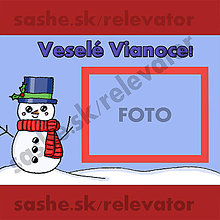 Papiernictvo - Kreslená vianočná pohľadnica (snehuliačik) - 4856244_