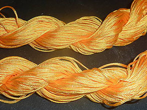 Galantéria - Nylonová šnúrka 1,0mm Oranžová 38 - 4859835_