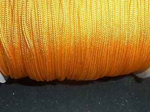 Galantéria - Nylonová šnúrka 1,5mm oranžovožltá 43 - 4859876_