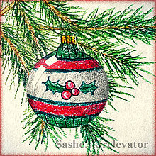 Papiernictvo - Obrázok/pohľadnica - vianočná guľa (4) - 4868523_