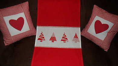 Úžitkový textil - Vianočná štóla (vianočná štóla v červenom) - 4880463_