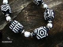 Náhrdelníky - BLACK AND WHITE náhrdelník - 4884533_