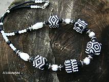 Náhrdelníky - BLACK AND WHITE náhrdelník - 4884535_