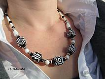 Náhrdelníky - BLACK AND WHITE náhrdelník - 4886271_