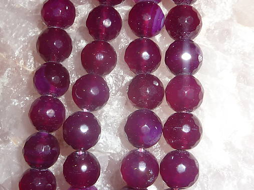 Minerály - Achát fazetovaný 10mm - 9 - 4895249_