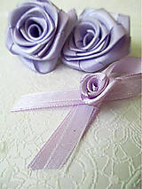 Svadobné pierka - svadobné pierka s ružičkou - 4896064_
