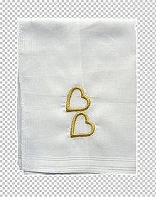 Úžitkový textil - Vyšívaná vreckovka "dva srdiečka" - 4898861_