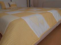Úžitkový textil - Prehoz, vankúš patchwork vzor smotanovo-žltý, vankúš - 4903220_