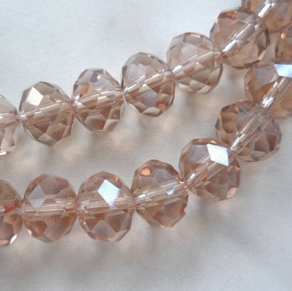 Sklenená rondelka 8x6mm-1ks (topas svetlý AB)