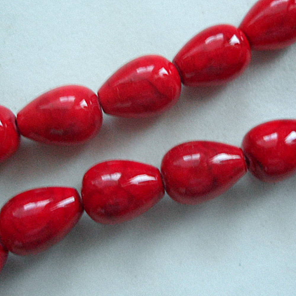 MARBLE kvapka-1ks (6x8mm-červená)