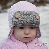 Detské čiapky - Zimná... letecká II. - 4911524_