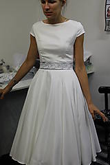 Šaty - elegantné hodvábene svadobné šaty pre sl.A - 4913543_