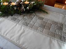 Úžitkový textil - Veľká patchwork štola na stol  š 50 x d 140 podšitá - 4924065_