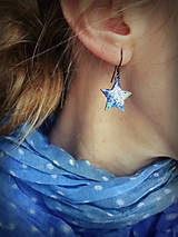 Náušnice - Little blue stars - 4940357_