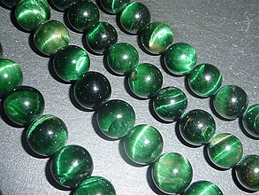 Minerály - Tigrie oko zelené farbené 10mm - 4942394_