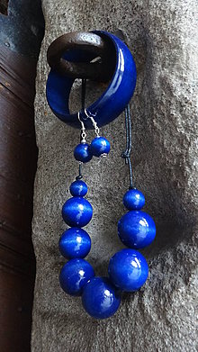 Sady šperkov - Blueberry modrá sada 3v1 - 4940759_