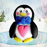 Magnetky - Zamilovaný tučniačik (on (magnetka)) - 4947097_