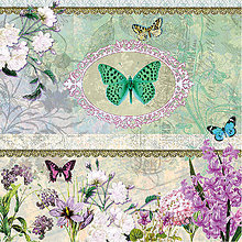 Papier - Ambiente Motýle a kvety - 4951772_
