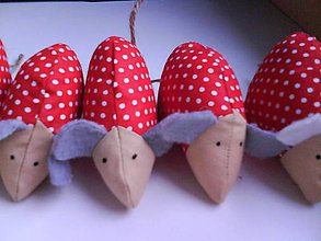 Hračky - červené myšičky - 4952454_