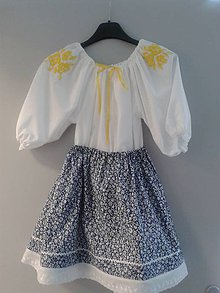 Detské oblečenie - Modrotlačová sukňa detská - 4952370_