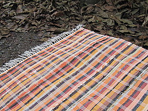Úžitkový textil - tkaný koberec cca 80 x 200 cm oranžový - 4956719_