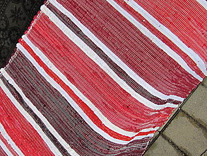 Úžitkový textil - koberec tkaný červený tradičný cca 70 x 400 cm - 4956807_