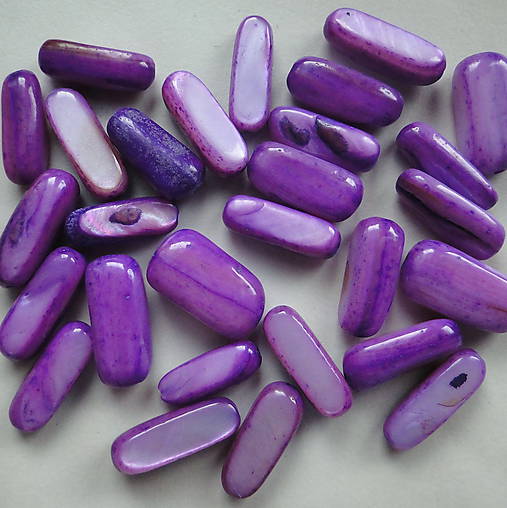 Nugeta perleťová 5x15mm-1ks (fialová)