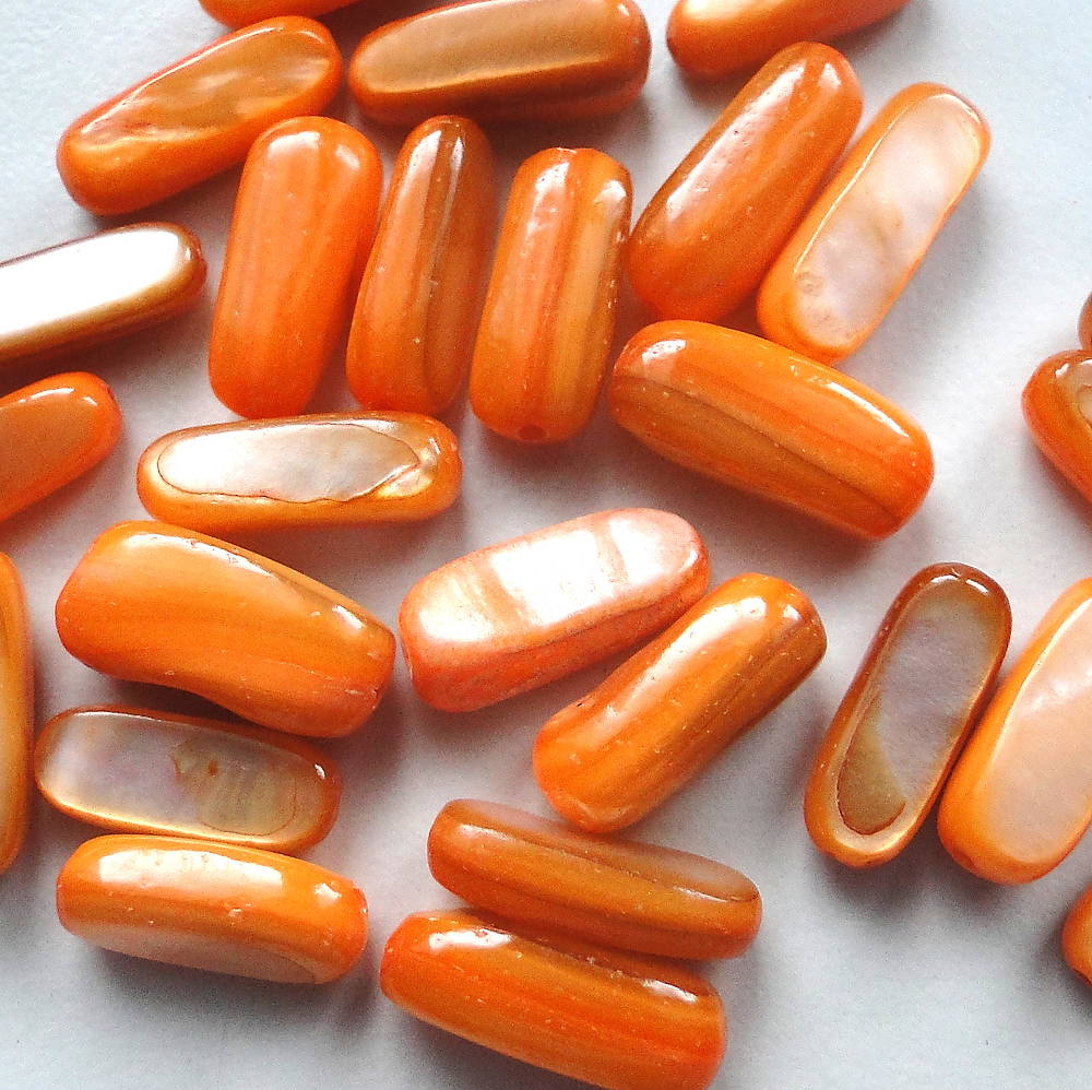 Nugeta perleťová 5x15mm-1ks (oranž)