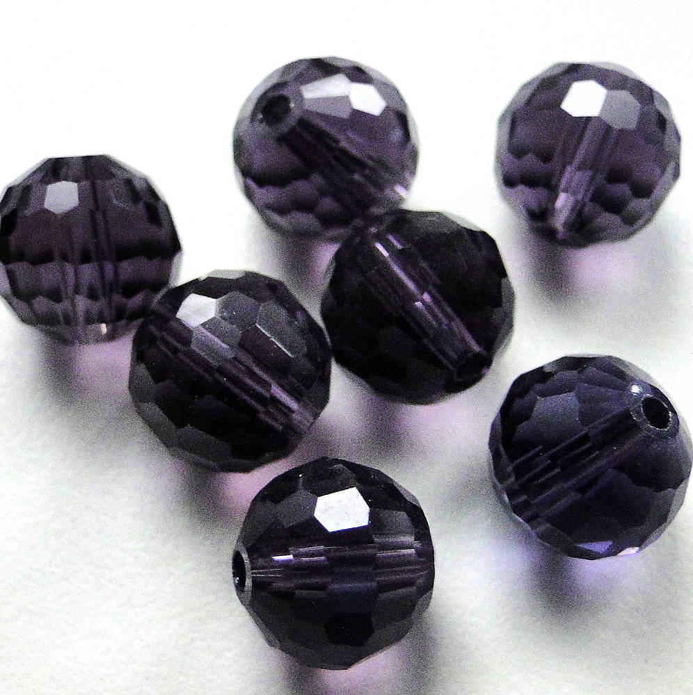 Sklenené brús.korálky DISCO 10mm-1ks (96 fialová)