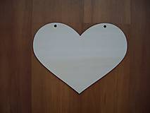 Materiál ručne robený - Srdce - dekorácia 18x13,5 cm - 4958394_